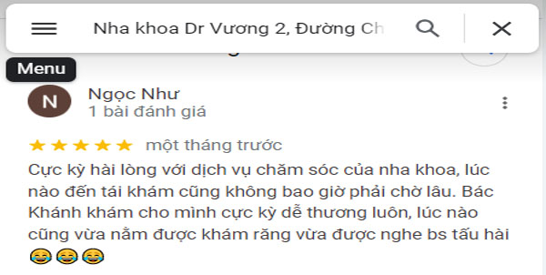 Đánh giá của khách hàng về dịch vụ và thái độ làm việc tại Dr. Vương
