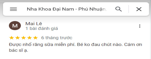 Đánh giá của khách hàng sau khi sử dụng dịch vụ tại Nha khoa Đại Nam