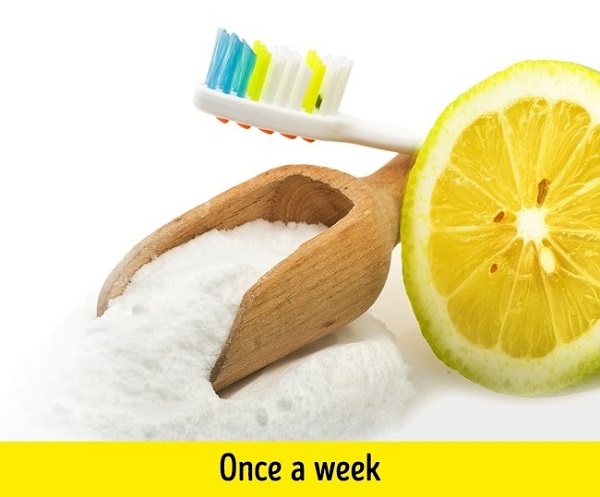 Dùng baking soda và nước chanh để làm trắng răng tại nhà
