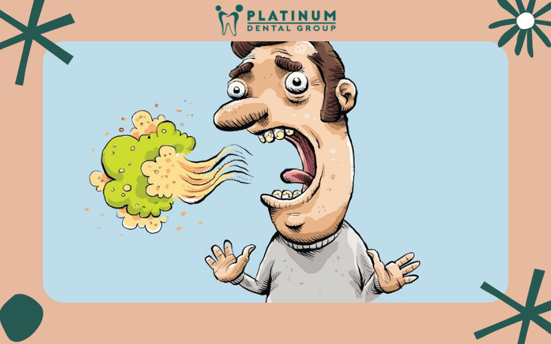 Dấu hiệu nhận biết hôi miệng là hơi thở có mùi khó chịu