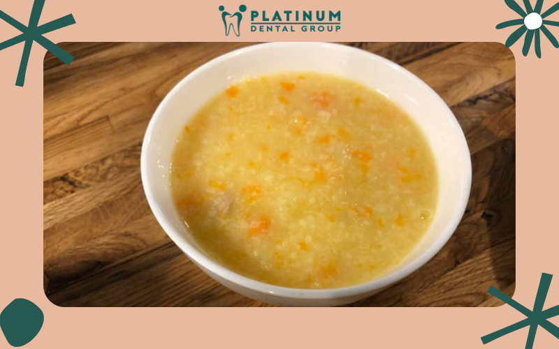 Cháo thịt bò xay với cà rốt