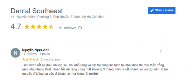Làm răng tại Nha Khoa Đông Nam rất nhẹ nhàng, không đau