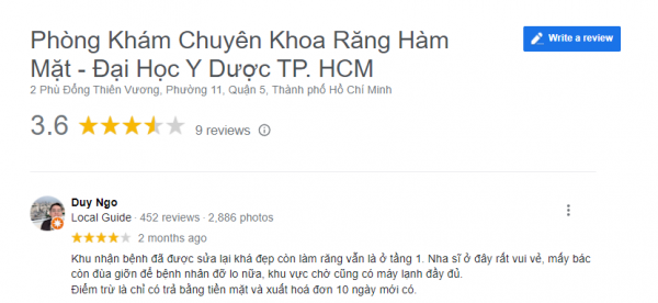 Phòng khám Răng Hàm Mặt – ĐH Y Dược TPHCM