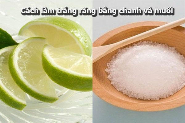 Ảnh: Làm trắng răng bằng muối và chanh