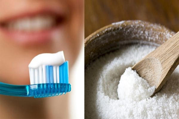 Ảnh: Sử dụng kem muối cùng kem đánh răng