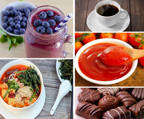 Cần hạn chế ăn những món ăn đậm màu. 