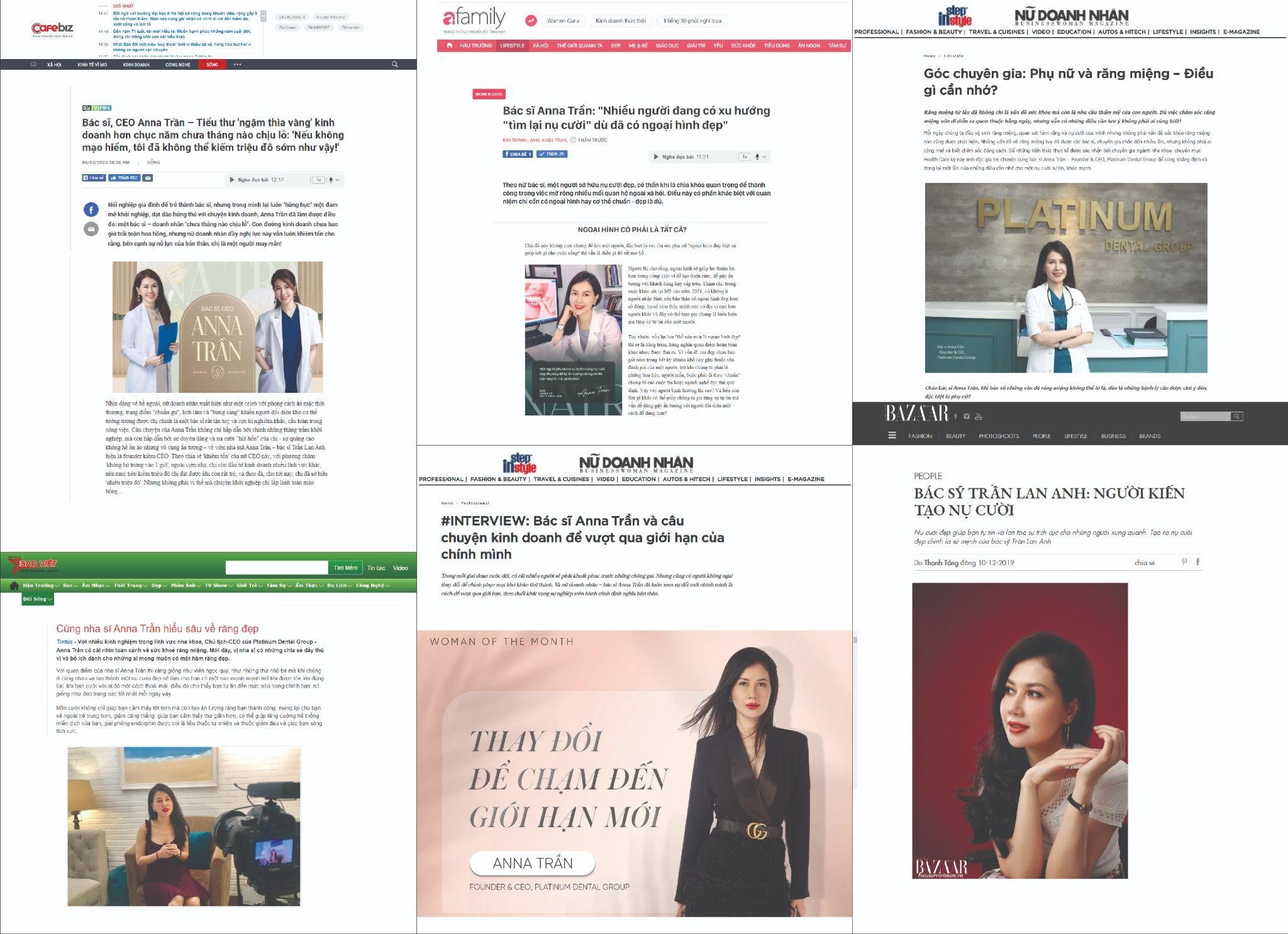 Dr. Anna Tran - Founder & Doctor tại Platinum Dental Group